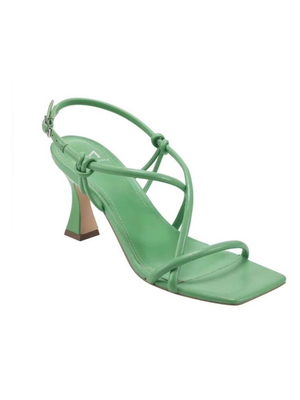 Marc Fisher Dayne Slingback Heeled Leather Sandal in Green - NWT